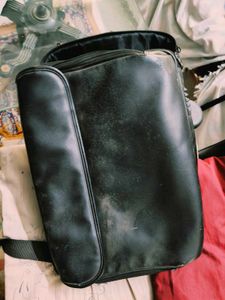 Black Leather Laptop Bag
