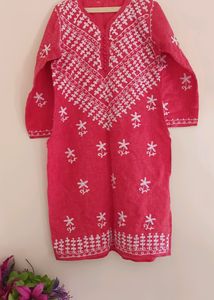 Khadi Cotton Chikankari Kurta
