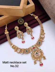Necklace Earrings Set Party Wear