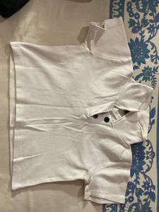 Cute White Polo T-Shirt