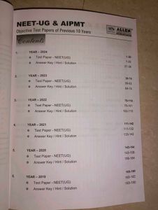Allen 10 Years Neet UG And Aipmt PYQ