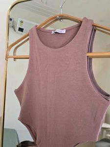 ZARA Mauve Cut Out Midi Dress