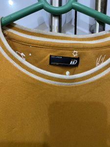 Round Neck T Shirt Mustard