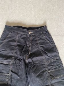 Black Cargo Style Pants