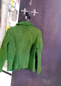 Zara Green Textured Blazer