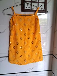Baby Girls Festive Bright Yellow Sharara