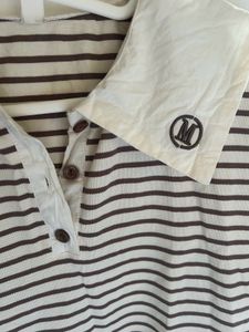 Striped Collared Polo Shirt