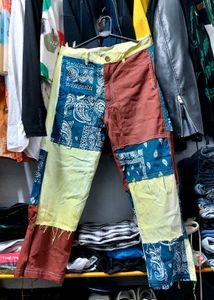 Patchwork Design Jeans