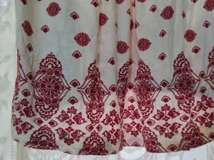 H&amp;M Red and White Top Square Neck L