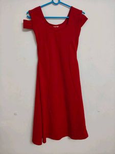 Red Fit &amp; Flare Dress