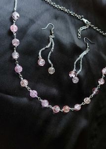 Beaded Necklace and Earring Set