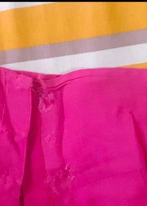 Pink Chiffon Sari With Blouse