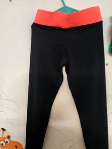 Active Black & Coral Leggings