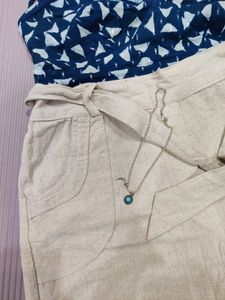 Off-white Linen Shorts