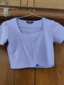 Cute Lavender Crop Top