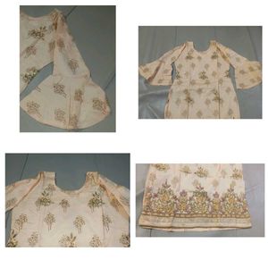 Elegant Kurta With Salwar Embroidery Suit Set