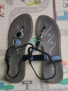 Black Good Condition Sandals