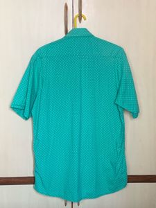 Arrow Sport Sea Green Pure Cotton Casual Shirt