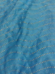 3.5 mtrs gorgett swaroski work,proper blue shade