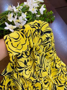 Yellow Floral Print Top