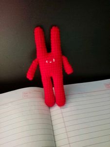 Red Knitted Bunny Plush