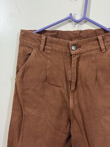 Brown Cropped Trousers
