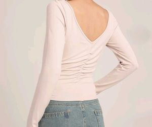 Glitchz Sweetheart Neck Ruched Top
