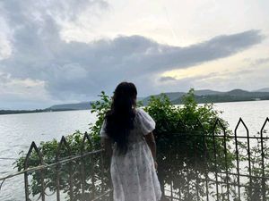 Floral White Midi Dress