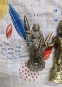 Antique Metal Figurine and Vase Collection