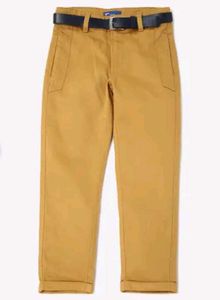Branded Flat-Front Trousers For Boys