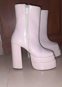 Cream Platform Boots