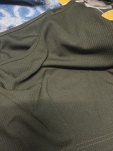 Stylish Olive One-Shoulder Crop Top