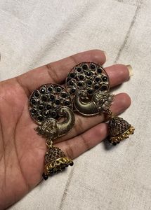 Peacock Jhumka Earrings
