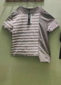 Roaster Grey Printed Women's Round Neck