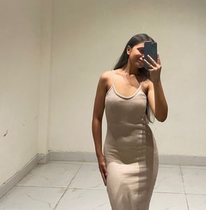 Beige Bodycon Dress