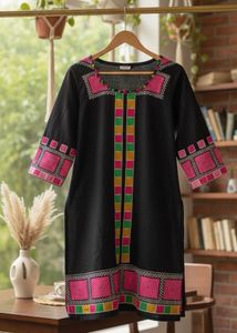 Embroidered Black Kurti