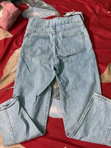 Belted Denim Jeans