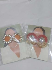 Combo of 2 pairs Ethnic stylish earrings studs