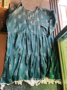 Green Printed Kurti
