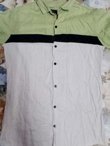 Color Block Button-Down Shirt