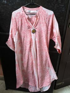 Pink Printed Tunic Top