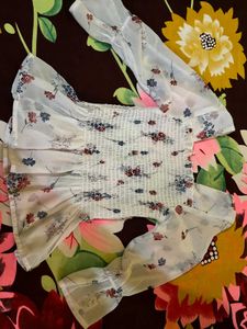 Floral Smocked Crop Top