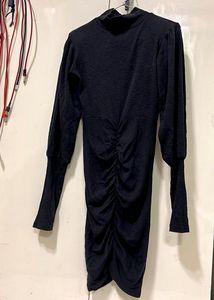 Black Long Sleeve Mini Dress