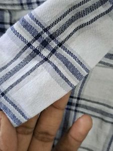 White Striped Crop Shirt