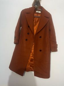 Chic Rust-Colored Trench Coat