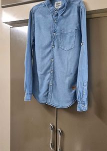 Light Wash Denim Button-Down Shirt