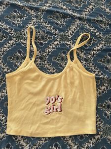 90's Girl Yellow Crop Top