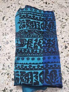 Stylish Blue Printed Saree