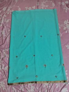 Embroidered Saree Pastel Colors