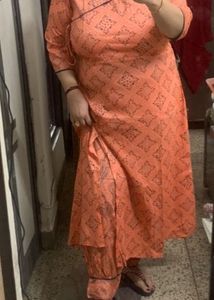 Front Slit Angrakha Kurti With Pants
